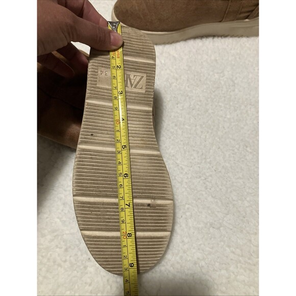 Zara girls suede fur Winter Fold Down boots!!  Size EU 34 US 2 Color Brown - Picture 9 of 9